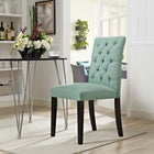 Modway - Duchess Bouton touffé Tissu Chaise à manger - Laguna-Pieds en caoutchouc massif
