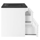 Modway - Render Fixation murale de 30" Vanette de salle de bain - Blanc Noir-8