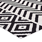 Modway - Ailani Chevron géométrique / losange Tapis de comédie 8 pi l x 10 pi L - Noir et blanc-Microfibre 100% polyester