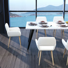 Homy Casa - Ensemble de 2 chaises pour visiteurs de bureau - Tissu beige-Pieds réglables antidérapants assurent la stabilité et protègent le sol.