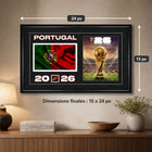 Frameworth - Coupe du Monde FIFA 2026 Officielle Portugal Cadre Drapeau et Trophée - 15 po x 24 po-6