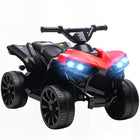 Qaba - Véhicule tout-terrain pour enfants 4 roues, alimenté par batterie 6V, avec musique et phares à DEL - rouge-Puissant moteur 6V permettant de rouler sur différents terrains, éveillant la curiosité 