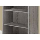 Monarch Specialties - 7060 48 po H Etagere - Bois Taupe Avec Tablette Ajustable-Quatre tablettes ajustables qui servent de rangement ou à afficher vos articles préférés