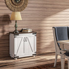 HOMCOM - Armoire de rangement au sol 31,1 po L - blanc-Assemblage requis 