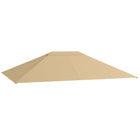 Outsunny - toile de remplacement pour gazebo 10 pi L x 13 pi l avec aérations et trous de drainage, (COUVERTURE SUPÉRIEURE SEULEMENT), kaki-Convient UNIQUEMENT aux pavillons de 10' x 13' (3 x 4 m), Outsunny SKU 84C-116 Série