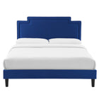 Modway - Liva Performance Velvet Lit King, Marine-Assemblée requise