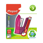 Maped - Mini Agrafeuse Greenlogic - Couleurs assorties-Boite de 400 agrafes inclut