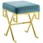 Modway - Twist Performance Velvet Banc - Bleu de mer-Établi de chambre ou de salon moderne
