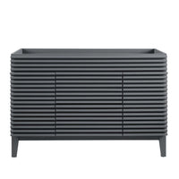 Modway - Render 48" Armoire de lavabo compatible avec un seul lavabo (non inclus) - Gris-Vanité moderne du milieu du siècle