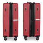 Air Canada - Bagage de soute rigide Laurentian de 24 po - roulettes pivotantes à 360 degrés - rouge-Les tirettes de fermeture à glissière emboîtables, les pieds latéraux protecteurs et les poignées de prise sur le dessus et le côté facilitent l'utilisation en voyage