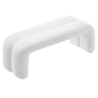 Modway - Dax Chenille de 50,5" Rembourré Banc d’accent - Frost-Coussinets de pied non marqués