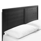 Modway - Marlee Bois Plate-lit complet avec cadre angulaire, Noir-Construction en bois, MDF et placage
