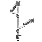 SHOPPINGALL Bras de moniteur extra-long à double vérin à gaz, empilé verticalement, pour écrans 15"-32" -SA-GA24L-Blanc-14