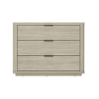 Manhattan Comfort - Table de nuit moderne Evelyn 32" à 3 tiroirs - Naturel-Table de nuit moderne pour chambre et salon
