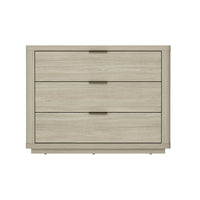 Manhattan Comfort - Table de nuit moderne Evelyn 32" à 3 tiroirs - Naturel-Table de nuit moderne pour chambre et salon