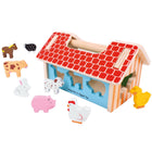 Bigjigs Toys - Trieur de ferme-La poignée de transport en bois en fait un excellent jouet de voyage