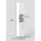 Kleankin - Armoire de rangement de salle de bain avec porte-papier toilette - blanc brillant-Des charnières en acier de qualité permettent une ouverture et une fermeture de porte en douceur 