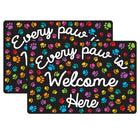 Ashley Productions - Smart Poly Tapis de bienvenue avec dos antidérapant - 15 -5" x 23 -5" - Pattes - Chaque patte est la bienvenue ici - Lot de 2-Nos tapis de qualité supérieure sont conçus pour résister aux rigueurs de l'utilisation quotidienne en classe, ce qui les rend parfaits pour les zones à fort passage.