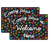 Ashley Productions - Smart Poly Tapis de bienvenue avec dos antidérapant - 15 -5" x 23 -5" - Pattes - Chaque patte est la bienvenue ici - Lot de 2-Nos tapis de qualité supérieure sont conçus pour résister aux rigueurs de l'utilisation quotidienne en classe, ce qui les rend parfaits pour les zones à fort passage.