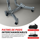 MotionGrey - Banc de musculation ajustable - Banc d’entraînement pliable pour exercices avec haltères - Noir-Structure robuste en acier : Cadre en acier durable supportant jusqu’à 80 kg au total (40 kg par côté) pour un rangement stable et sécurisé