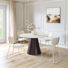 Zuo - Zeal Chaise de salle à manger - Gris pâle/Beige - Ensemble de 4-Supporte jusqu'à 250 lb