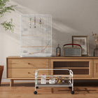 PawHut - Cage à oiseaux 43 po H avec support roulant, jouets, plateau amovible, étagère de rangement - blanc-Jouets pour oiseaux pour le divertissement 
