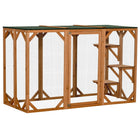 PawHut - Enclos extérieur pour chat Catio - 71 po L x 31,5 po l x 44 po H - orange-Convient pour une utilisation intérieure et extérieure 