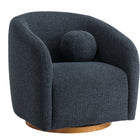 Modway - Holland Pivot Tissu chenille Fauteuil - Marine-Fauteuil pivotant courbé