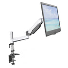 ShoppingAll - Support de moniteur LCD entièrement réglable à ressort à gaz, Blanc-Peut accueillir un écran 15"-32" avec des trous de montage VESA 75mm x75mm ou 100mm x 100mm, supporte un poids jusqu'à 17,6lb/8kg sur chaque bras.