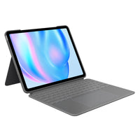 Logitech - Combo Touch iPad Air 13" (M2/M3/M4) Étui Clavier - Gris Oxford - Anglais-Compatibilité : iPad Air 13 pouces (M2/M3/M4) (2024) - A2898, A2899, A2900