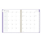 Cambridge - Agenda scolaire hebdomadaire/mensuel WorkStyle Focus 2026-2027 - 11 po H x 8 1/2 po l - violet - bilingue-Couverture en poly durable avec des accents dorés