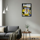 Sidney Crosby Pittsburgh Penguins Raising Stanley Cup sur toile - Toile encadree - 22" x 31"-Prêt à accrocher - livré entièrement assemblé