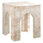 Modway - Valen Carré intérieur - Terrasse extérieure Béton voûté Table d’appoint - Honey Onyx-Conception voûtée unique