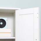 Kleankin - Armoire de salle de bain haute et étroite avec miroir - blanc-Dimensions totales : 11,8 po l x 11 po P x 70,9 po H (30 x 28 x 180 cm) 