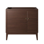 Modway - Ledger 36" Armoire de toilette de salle de bain (lavabo non inclus) - Noyer-Bois de Mindi massif