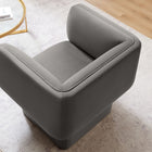 Modway - Tate Performance Velvet Chaise d’accent - Storm Grey-Couture détaillée