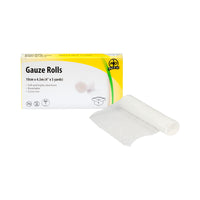 Wasip - Rouleaux de bandage de gaze - 10cm x 4,5m-À utiliser comme première couche de protection pour couvrir les plaies