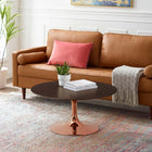 Modway - Lippa Rond de 36 po Bois Table basse - Noyer rose cerisier-Plateau en MDF