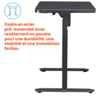Motionwise - Bureau ergonomique électrique assis-debout à moteur unique série M1 Glass - Frêne-9