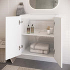 Modway - Bryn Support mural de 24" Vanité de salle de bain (lavabo non inclus) - Blanc-Portes à fermeture douce
