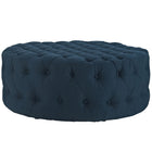 Modway - Amour Tissu rembourré Ottoman - Azure-Tissu fin en polyester