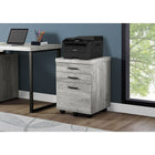 Monarch Specialties - 7401 Classeur 3 Tiroirs - Faux Bois Gris-Ce classeur à 3 tiroirs en bois gris recyclé est doté d’une construction à panneaux épais et de glissières de tiroirs lisses. Il offre une grande surface d’appui pour les imprimantes