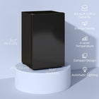 HOMCOM - Mini-réfrigérateur 4,5 pi³ avec congélateur et roulettes - noir-Charnières de porte réversibles offrant des options d’installation flexibles 