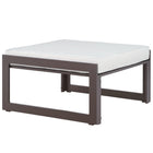 Modway - Fortuna Terrasse extérieure Ottoman in Brun blanc-Cadre en aluminium revêtu de poudre