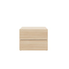 Nexera - Table de nuit à 2 tiroirs James, Chêne Blond Naturel-Fini laminé chêne blond naturel