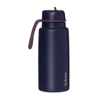 b.box - Boîte isotherme à couvercle rabattable - 1 L - Harry Potter-Couvercle à clapet pour boire librement, avec paille en acier inoxydable à l'intérieur