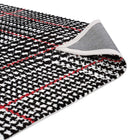 Modway - Kaja Abstract Plaid Tapis de 5 pi l x 8 pi L - Ivoire noir et rouge-Haute densité / Tissé à la machine