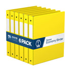 Davis Group Super économie, Reliure à anneaux ronds 1 po, paquet de 6 – Jaune-3 Reliure À Anneaux
