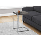 Monarch Specialties - 3637 Table D'Appoint - 25 po H/Gris/Metal Chrome-2