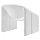 Modway - Vivi Chenille Rembourré Chaise d’accent - Frost-Entièrement assemblé